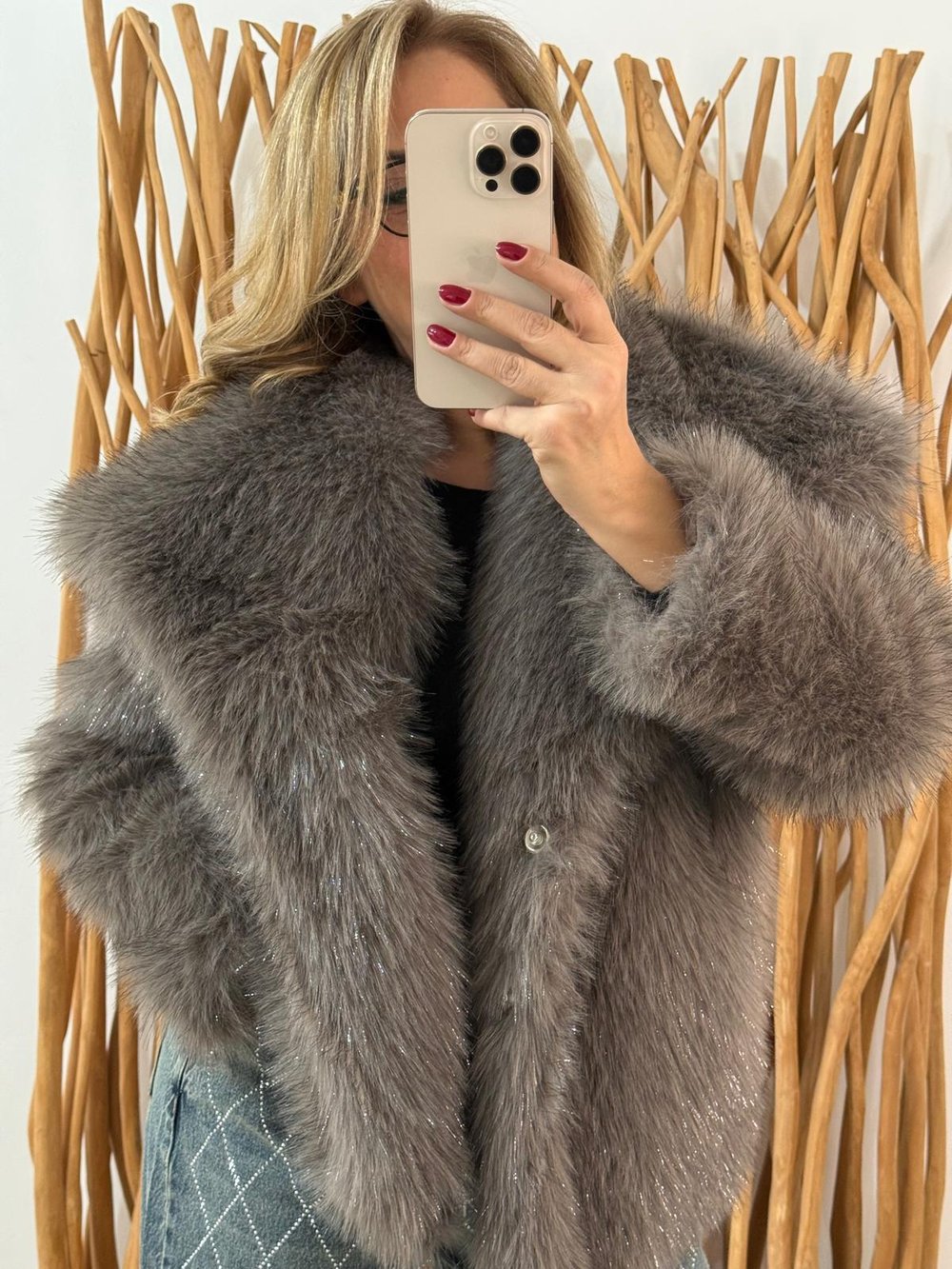 Premium Işıltılı İthal Peluş Kürk