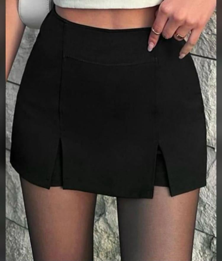 Yırtmaçlı Şort Etek Yeni
