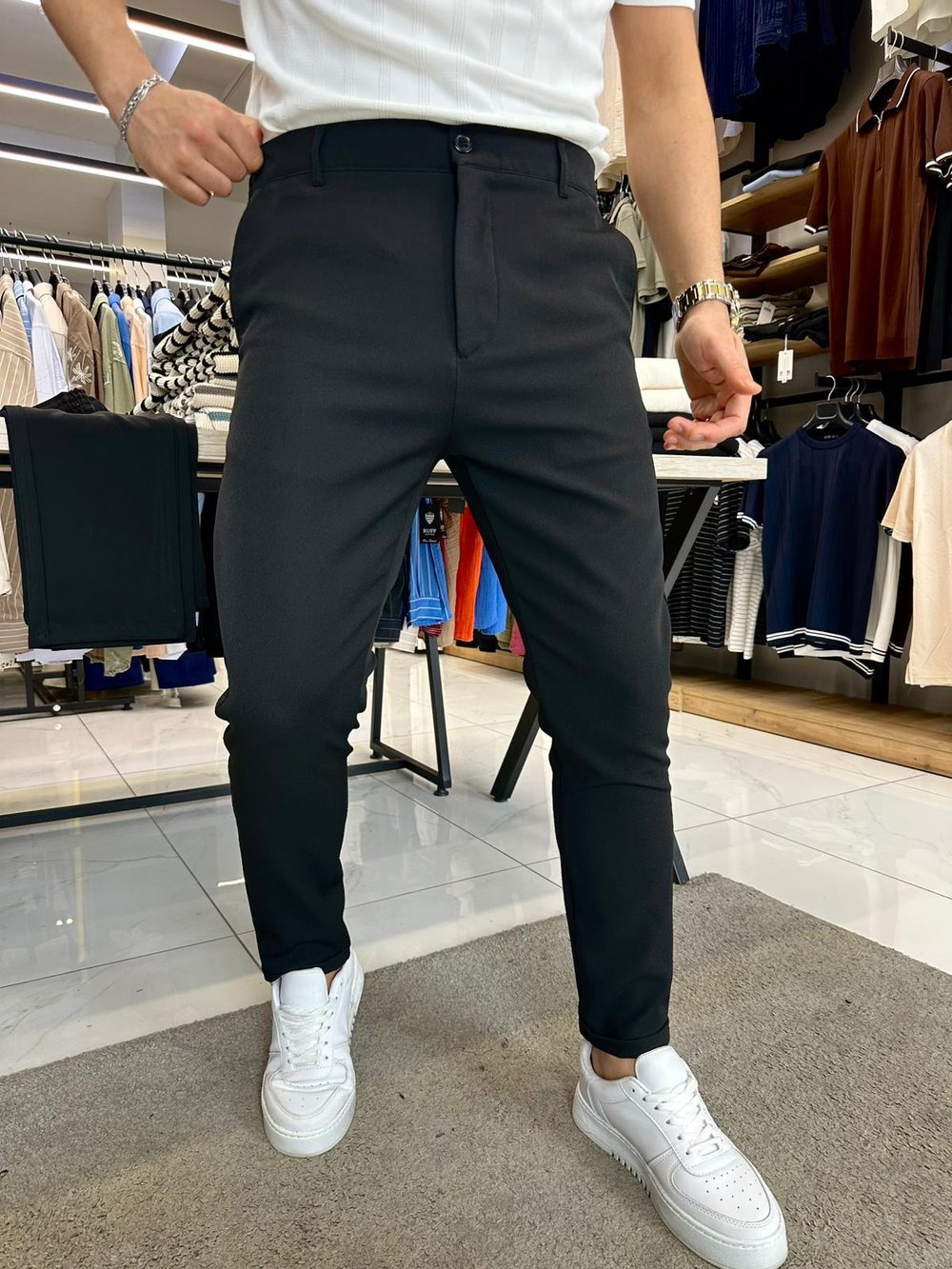 Likralı Jogger Pantolon Siyah