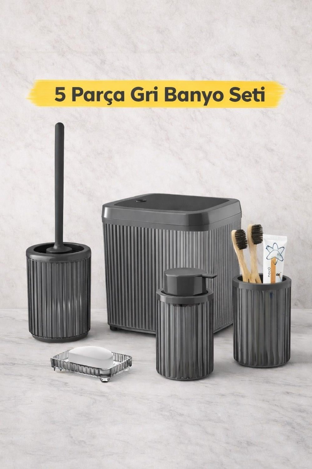 Modern Tasarımlı 5 Parça Banyo Aksesuar Seti DC-6791