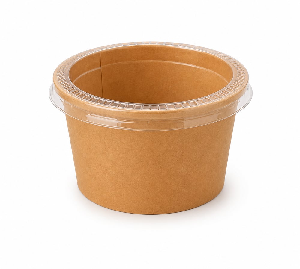 Sos Kabı 4 Oz  Kraft Ayrı Kapaklı