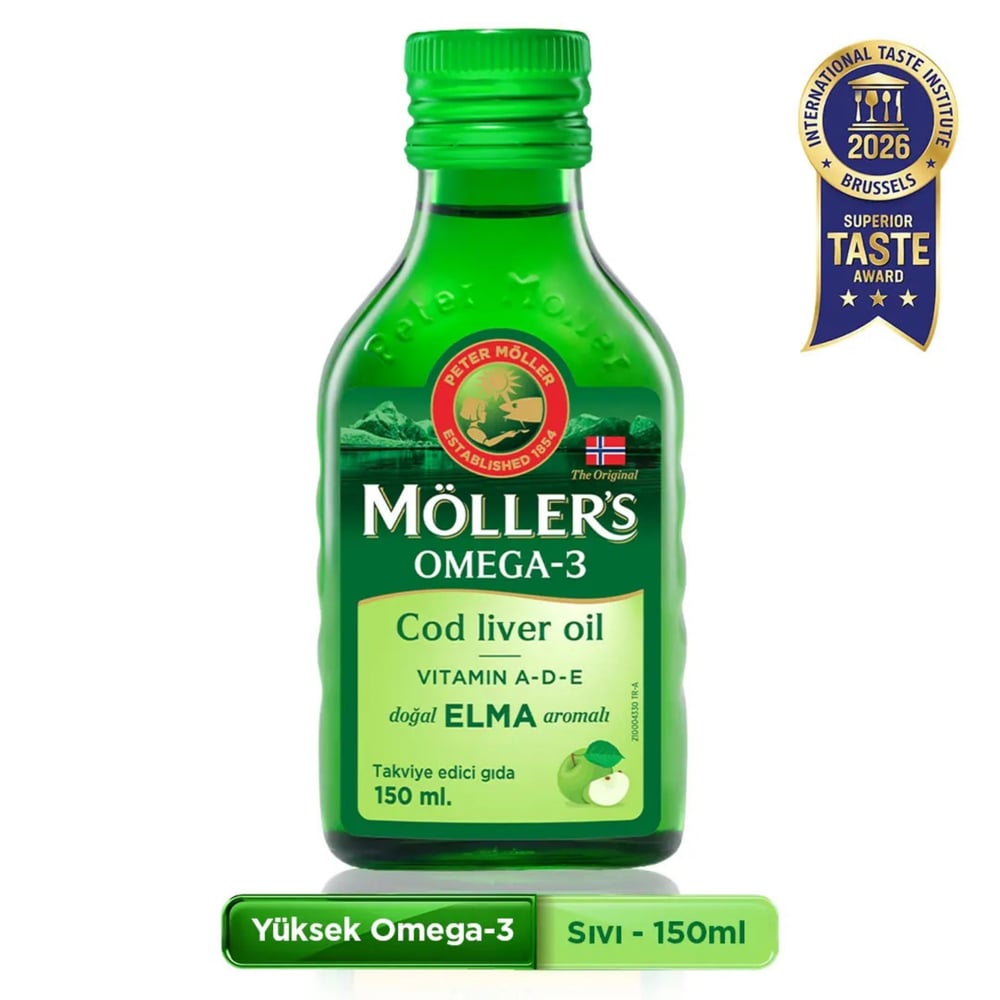 Möller's Omega-3 Elma Aromalı Sıvı Balık Yağı 150 ML