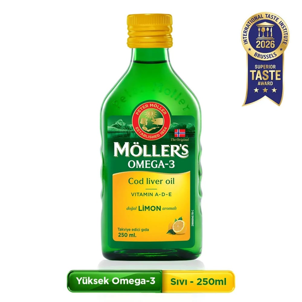 Möller's Omega-3 Limon Aromalı Sıvı Balık Yağı 250 ML