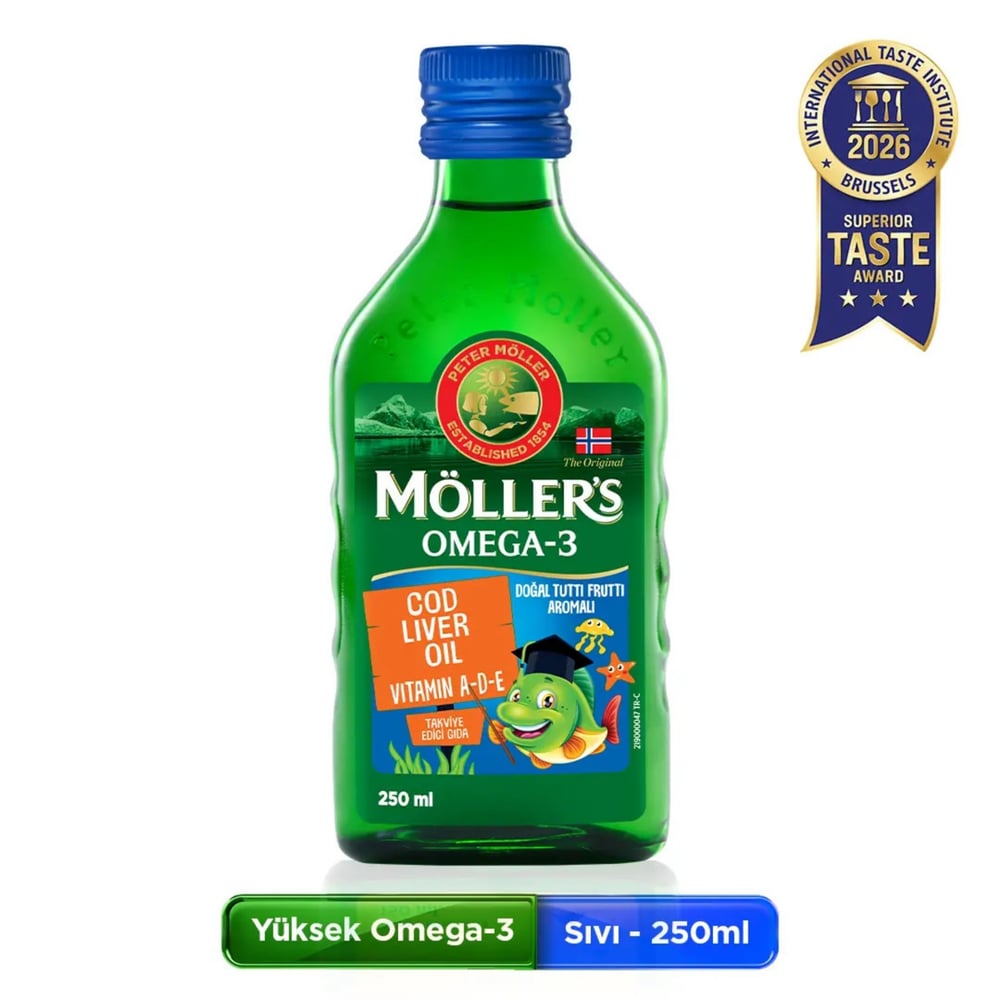 Möller's Omega-3 Tutti Frutti Aromalı Sıvı Balık Yağı 250 ML
