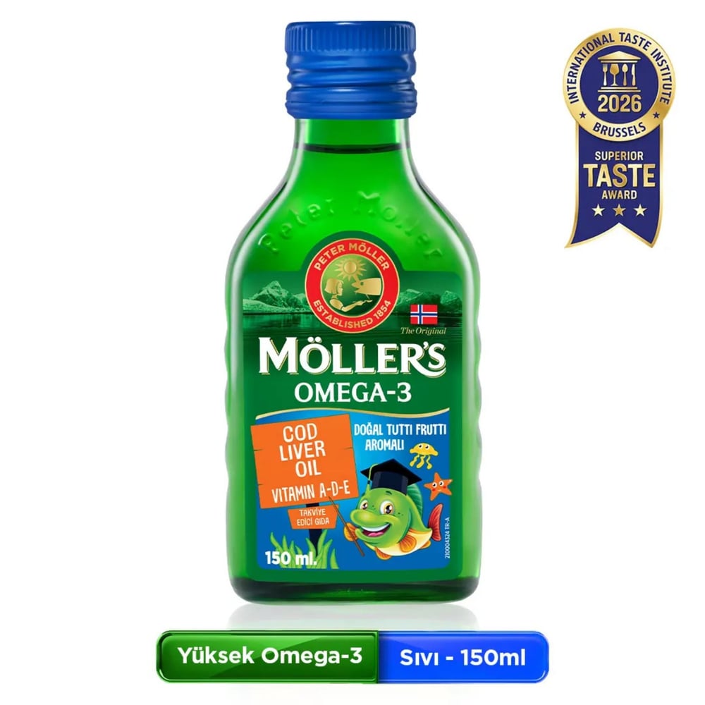 Möller's Omega-3 Tutti Frutti Aromalı Sıvı Balık Yağı 150 ML