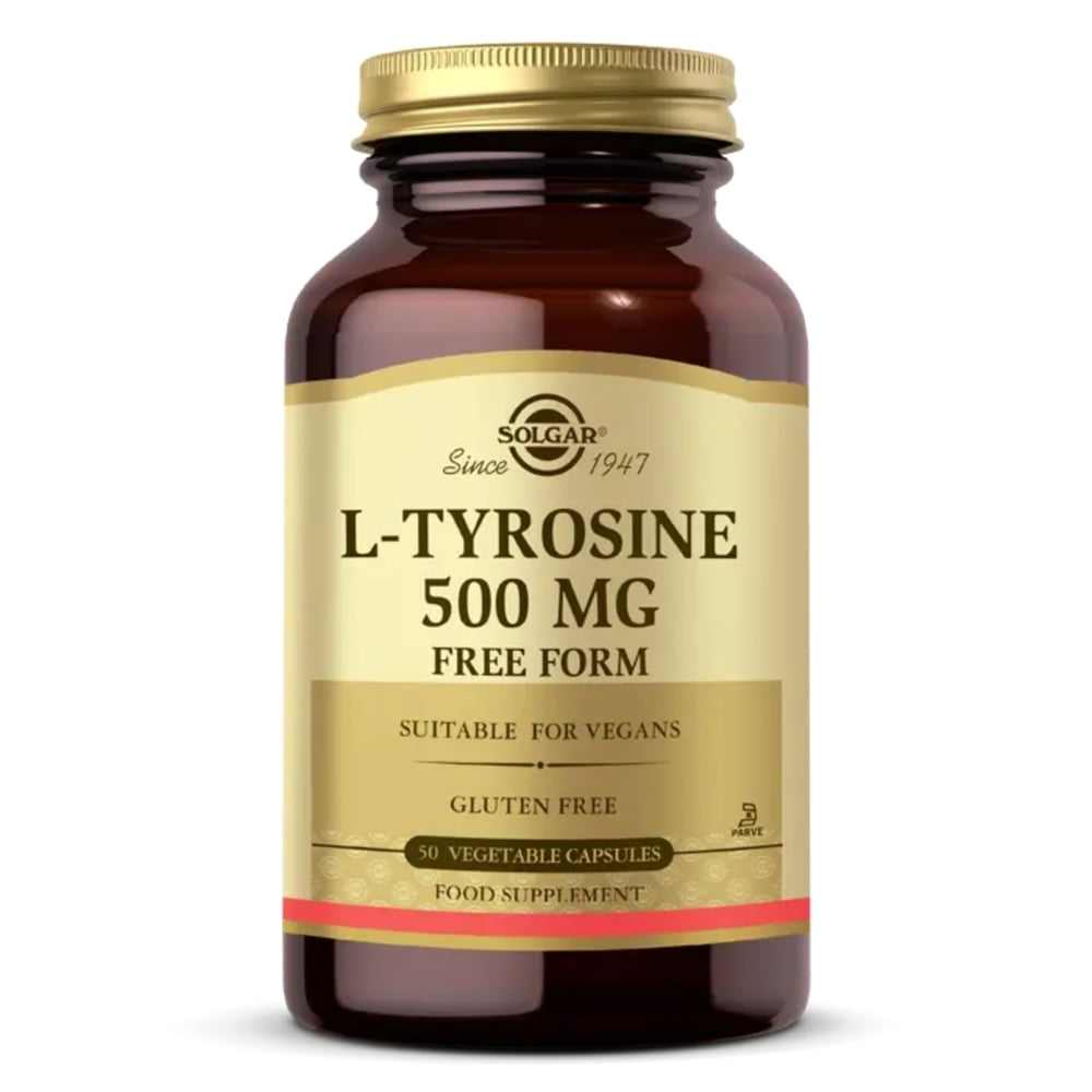 SOLGAR L-Tyrosine 500 mg 50 Kapsül