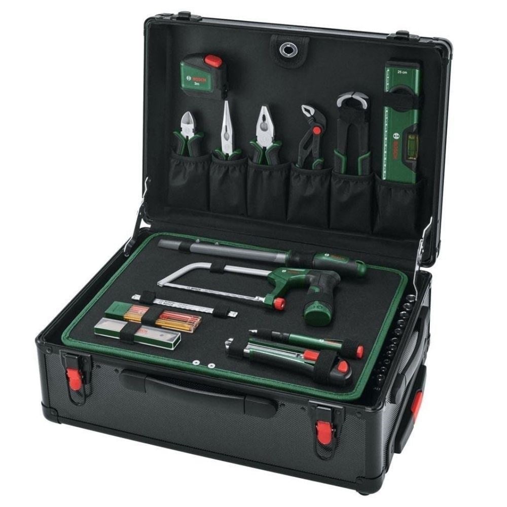 BOSCH 1600A02ZB4 Tekerlekli Dolu Takım Çantası - El Aleti Seti Profesyonel 119 Parça