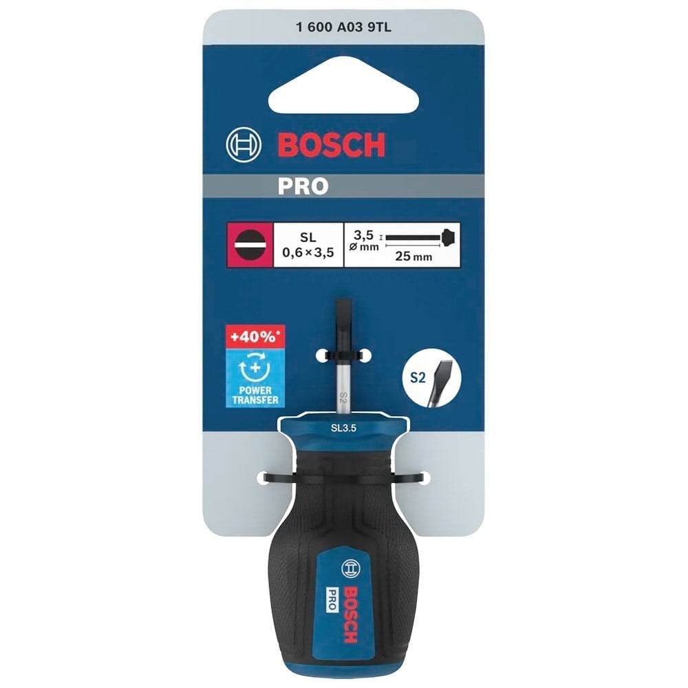 BOSCH 1600A039TL Düz Uçlu Topaç Tornavida SL 0.6 x 3.5 x 25 mm