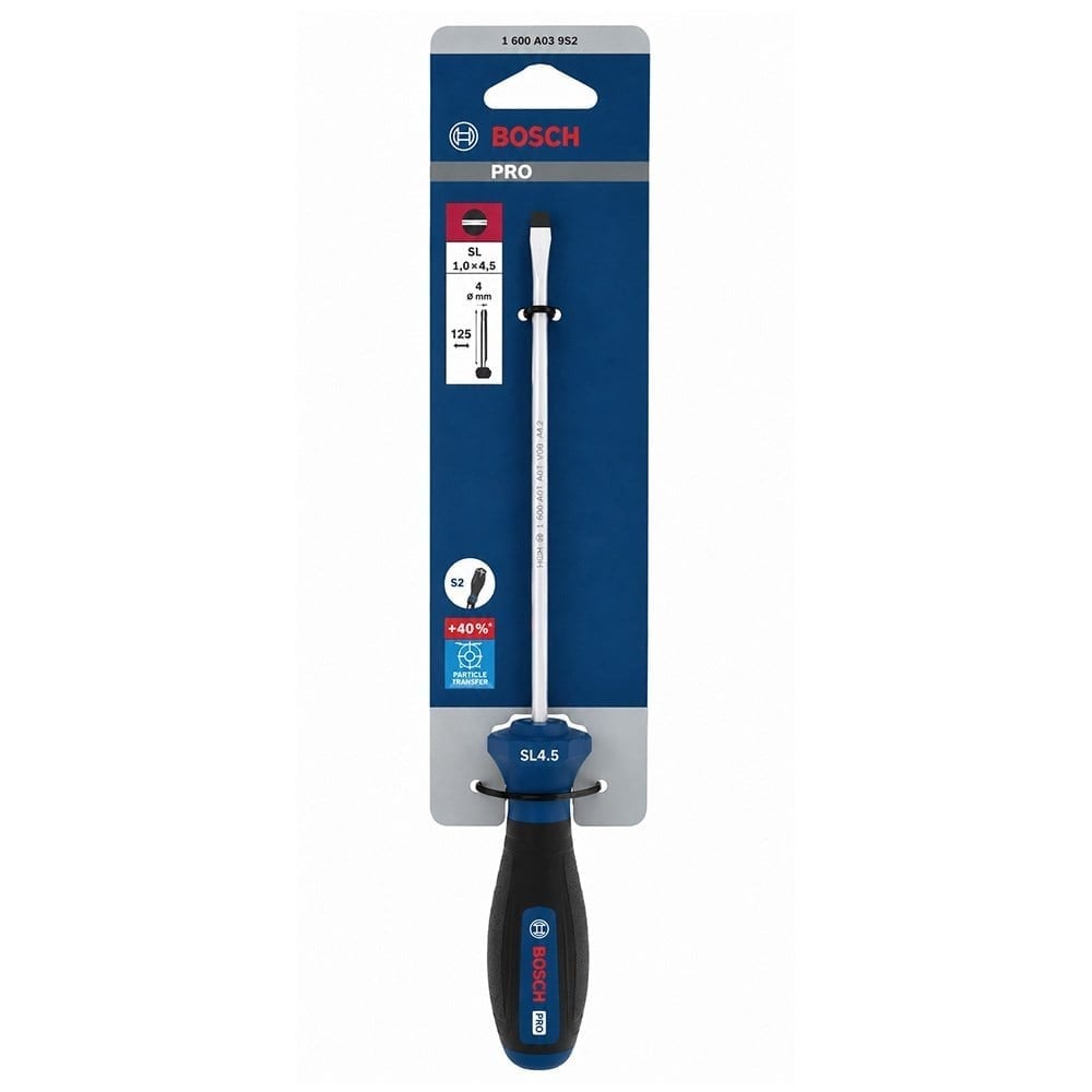 BOSCH 1600A039S2 Düz Uçlu Tornavida SL 1.0 x 4.5 x 125 mm