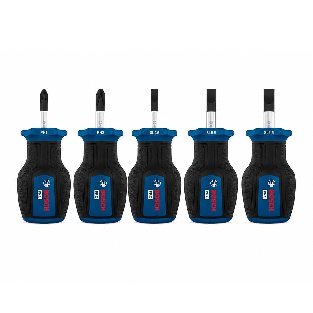 BOSCH 1600A03HU6 Düz ve Yıldız Uçlu Topaç Tornavida Takımı Pro PZ/SL 5 Parça