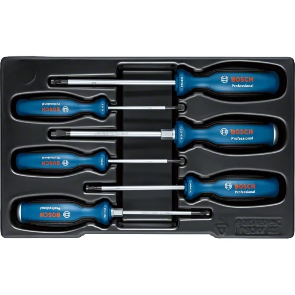 BOSCH 1600A02CV3 Düz Yıldız ve Torx Uçlu Tornavida Takımı 6 Parça