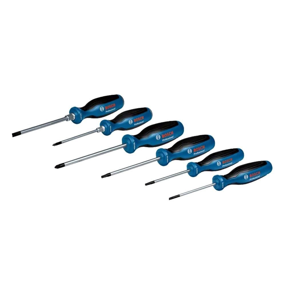 BOSCH 1600A02CV3 Düz Yıldız ve Torx Uçlu Tornavida Takımı 6 Parça