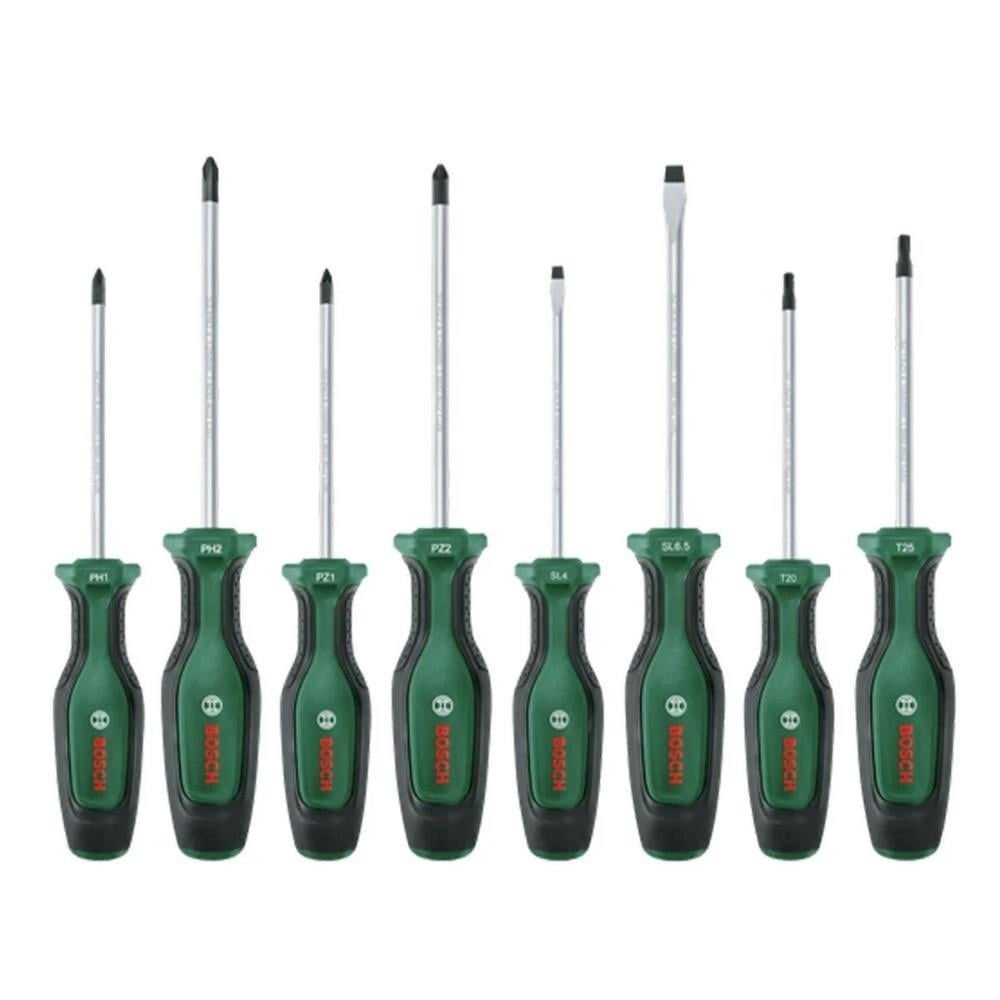 BOSCH 1600A02BX8 Düz Yıldız ve Torx Uçlu Tornavida Takımı 8 Parça