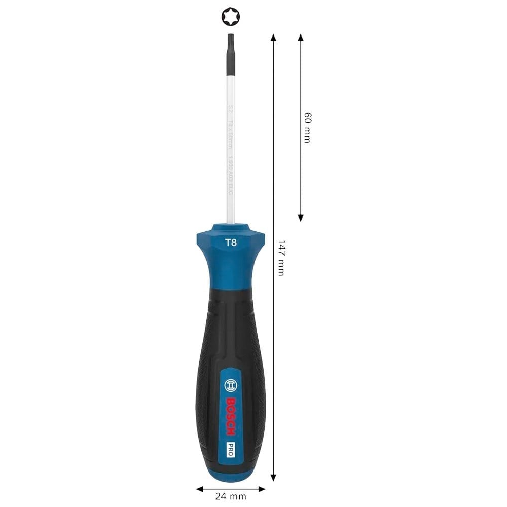 BOSCH 1600A039S7 T8 Torx Uçlu Tornavida 60 mm