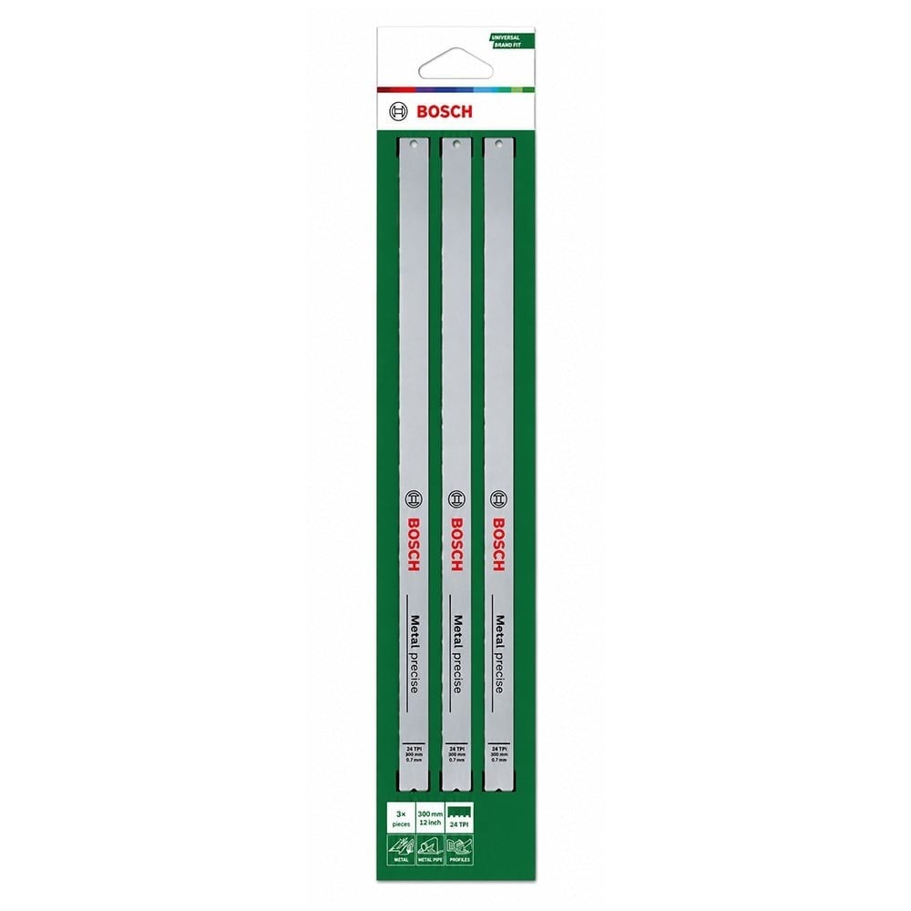 BOSCH 1600A032UM Universal Demir Testeresi Yedek Bıçağı 3 Adet TPI 24 300 mm
