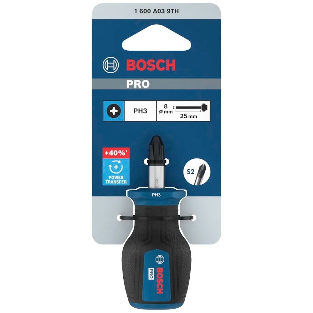 BOSCH 1600A039TH Yıldız Uçlu Topaç Tornavida PH3 x 25 mm