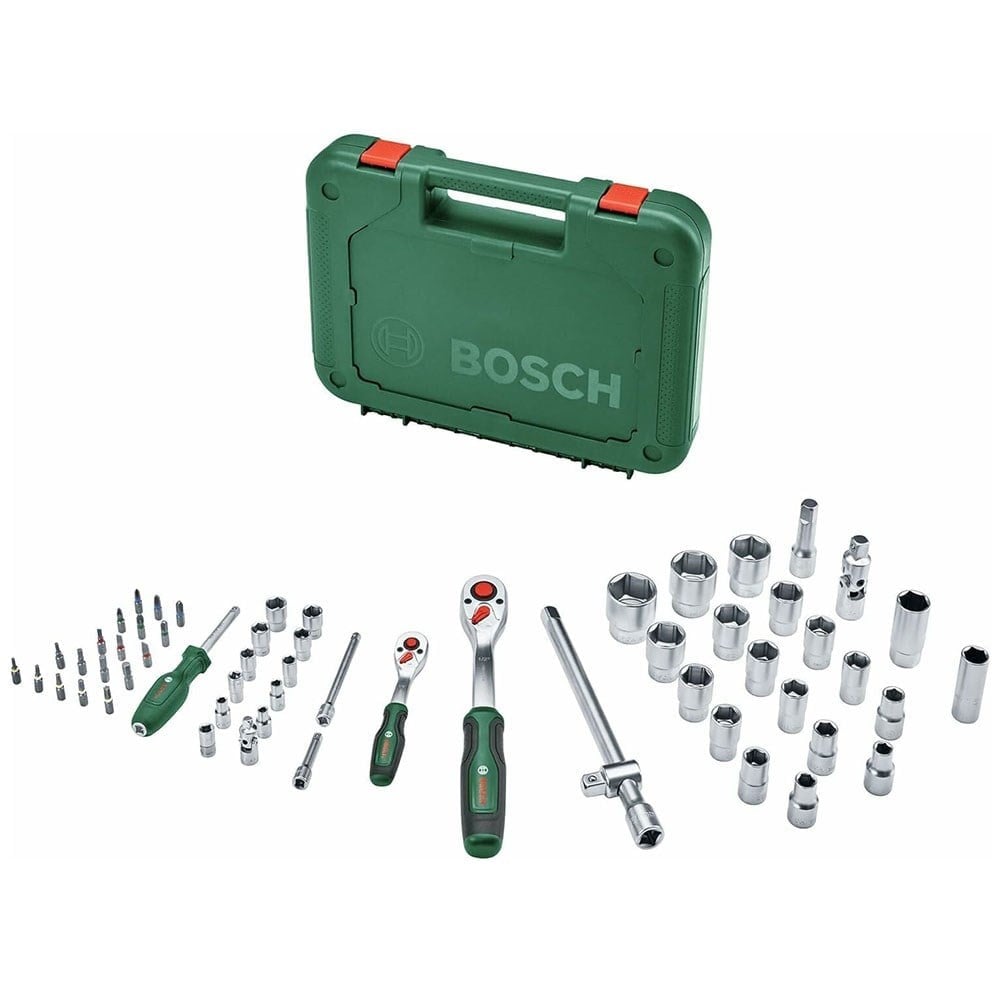 BOSCH 1600A02Z9G 1/4 ve 1/2 Altı Köşe Lokma Takımı 56 Parça
