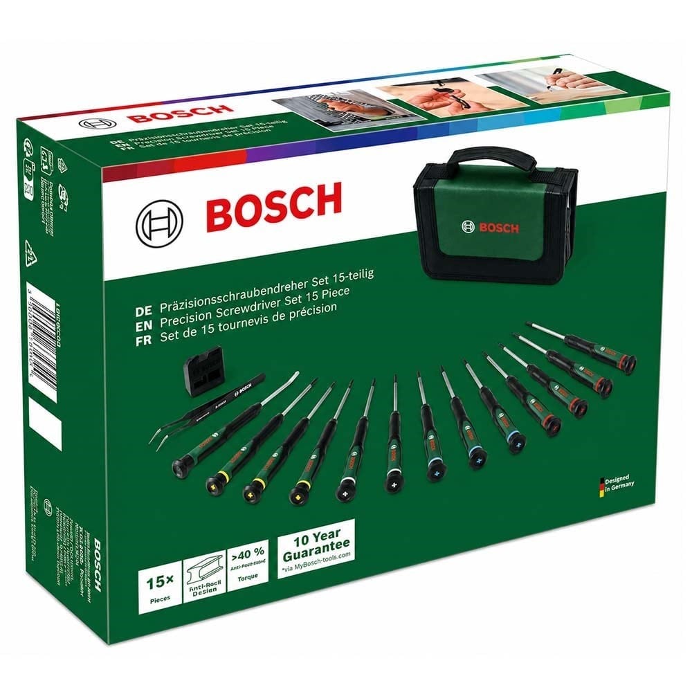 BOSCH 1600A039J4 Hassas Tornavida Seti 15 Parça