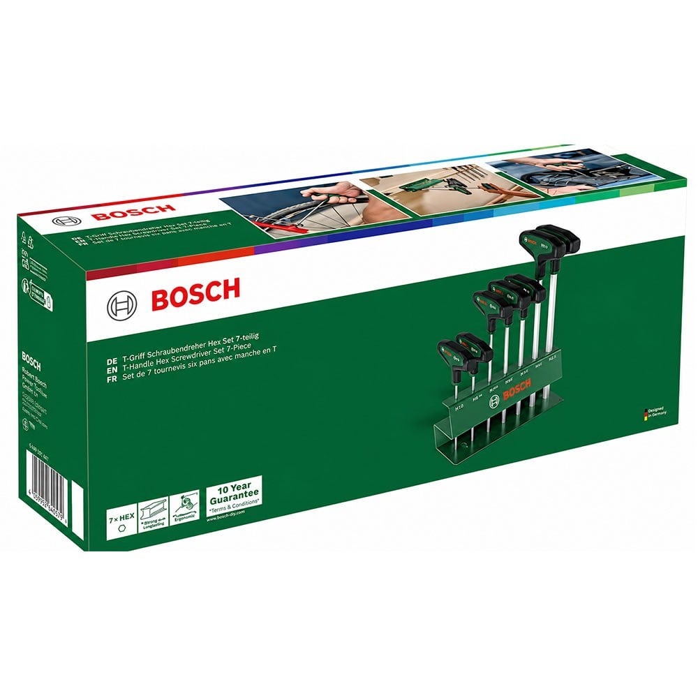 BOSCH 1600A039J1 T Saplı Altıgen Tornavida Seti 7 Parça
