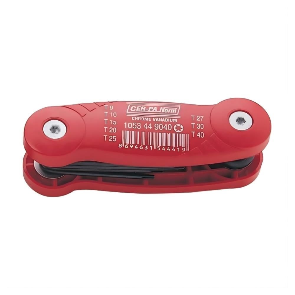 CER-PA NORM Torx Allen Anahtar Takımı Çakı Tipi 8 Parça