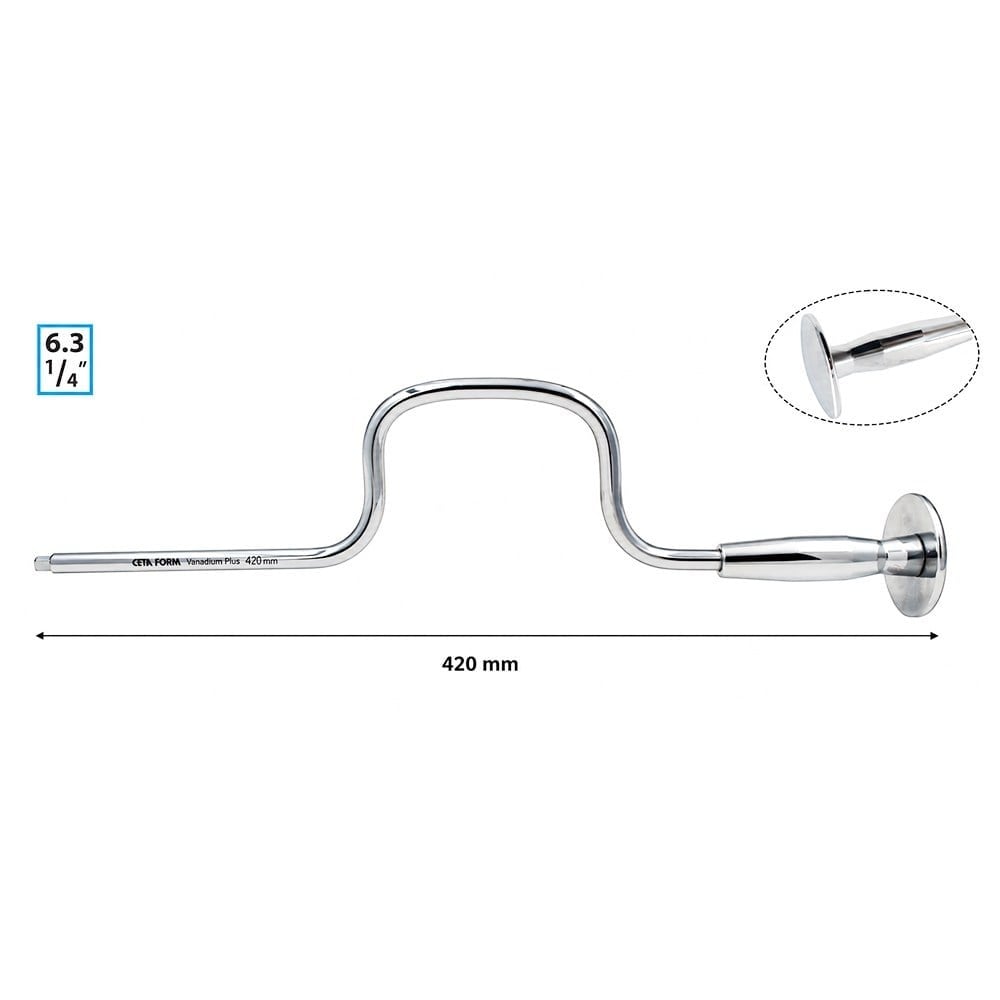 CETA FORM 1/4 Fırdöndü Kol Metal Avuç Saplı 460 Mm