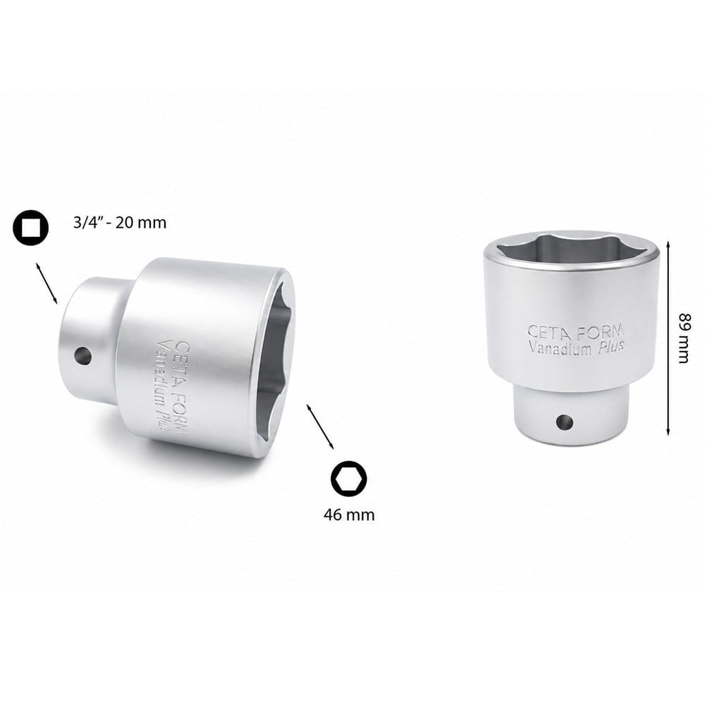 CETA FORM C32-H46 3/4 Altı Köşe Lokma Anahtar 46 mm
