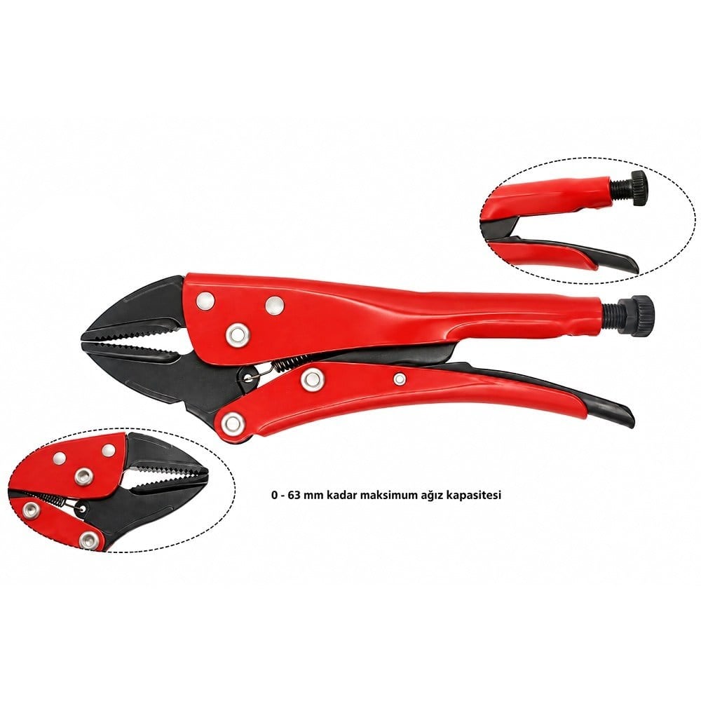CETA FORM E51-240-2 Düz Ağızlı Ayarlı Pense X-Grip 240 Mm