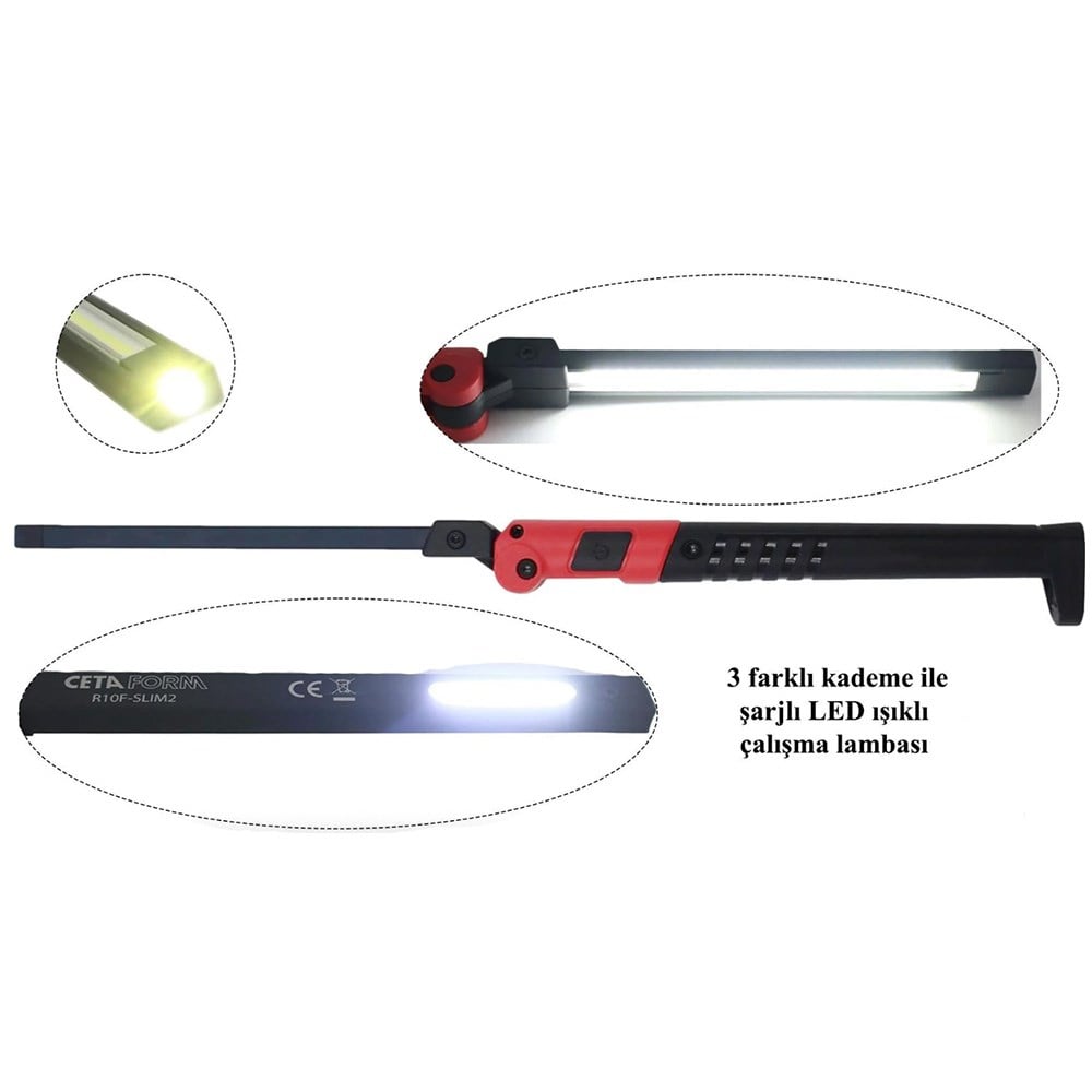 CETA FORM R10F-SLIM02 Katlanabilir Led Çalışma Lambası Slim 300 Lümen