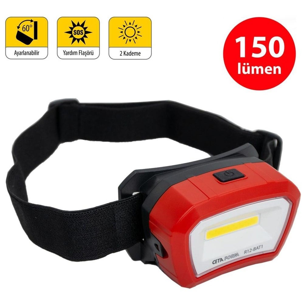 CETA FORM R12-BAT1 Led Kafa Lambası 150 Lümen