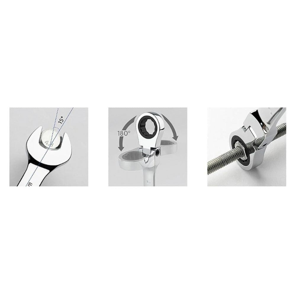 CETA FORM B06-18 Mafsallı Cırcır Kombine Anahtar Düz 18 mm