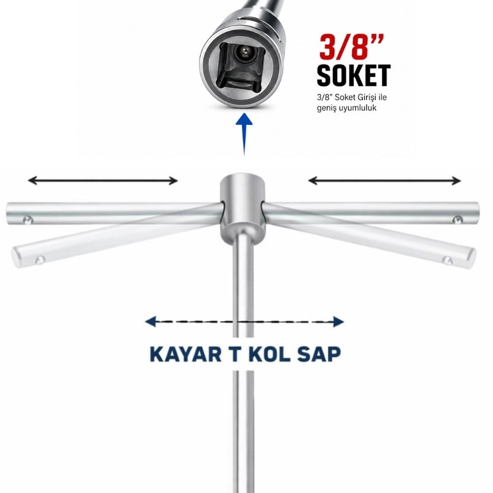 CETA FORM B32-10 Mafsallı T Kol Lokma 10 mm