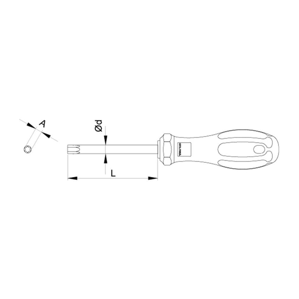 CETA FORM F18-010-080 T10 Torx Uçlu Tornavida C-Plus 80 mm