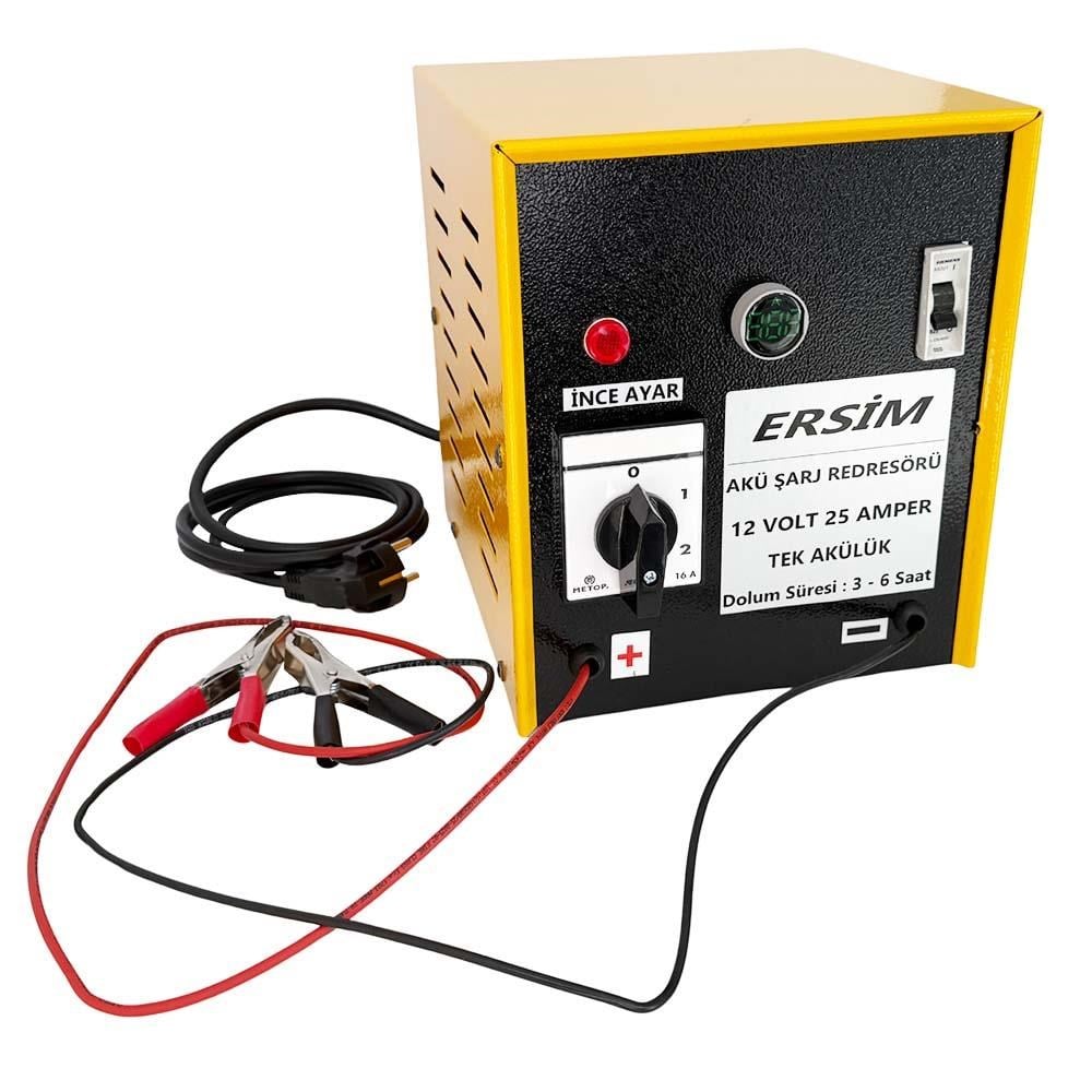 ERSIM Akü Şarj Cihazı 12 V 25 Amper