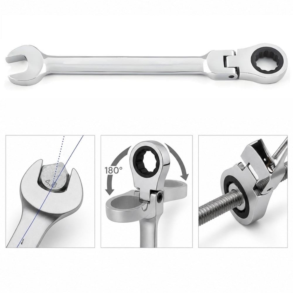 FIXMAX Mafsallı Cırcır Kombine Anahtar 8 mm