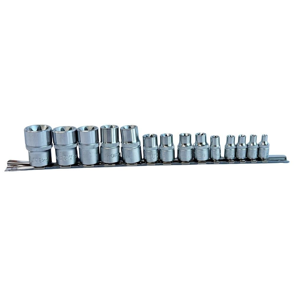 FORCE 1/2 - 1/4 - 3/8 E Yıldız Lokma Seti 14 Parça