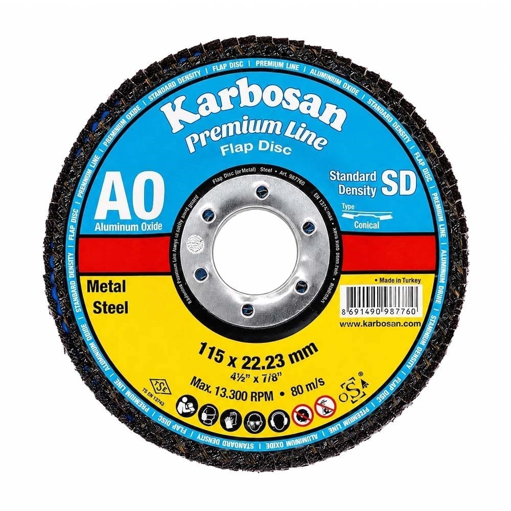 KARBOSAN Konik Flap Kum Disk Zımpara 115 X 22.23