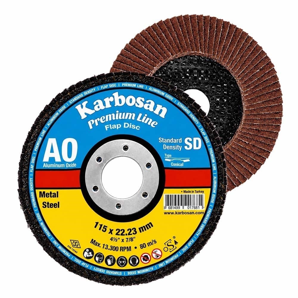 KARBOSAN Konik Flap Kum Disk Zımpara 115 X 22.23