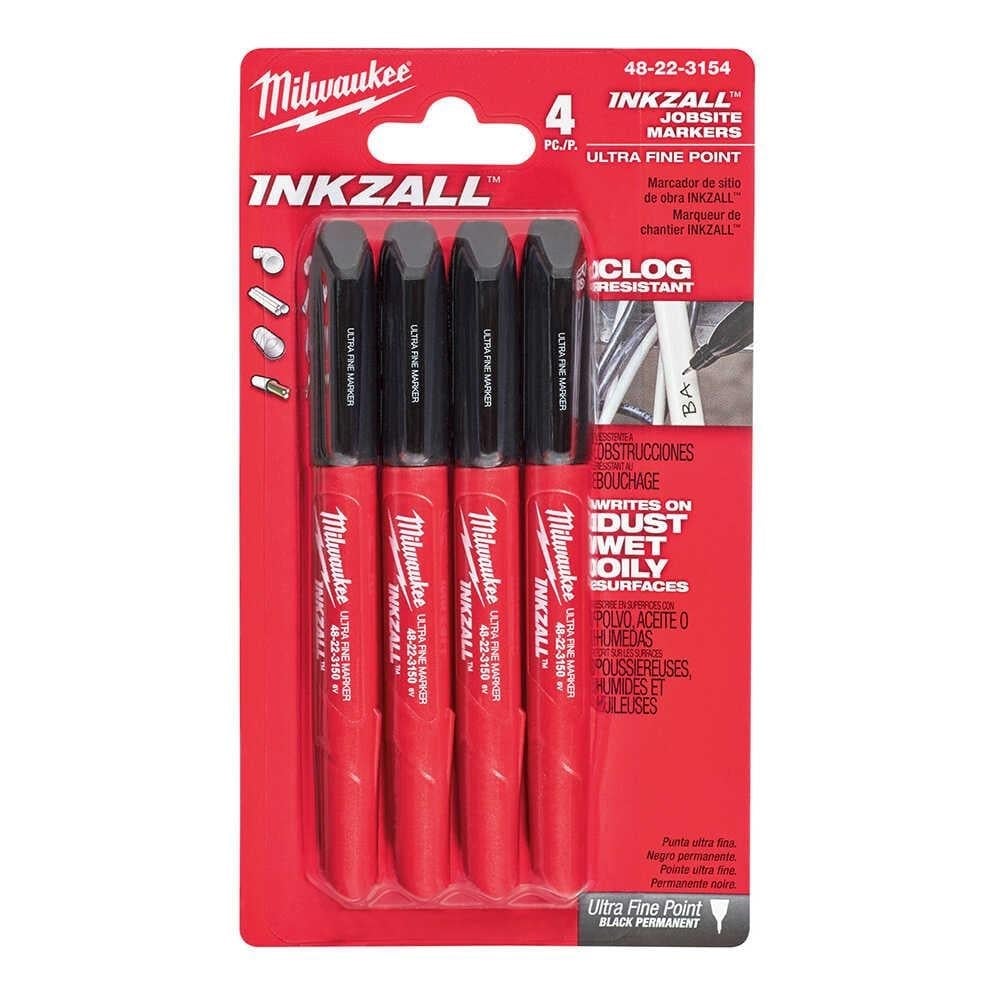 MILWAUKEE Inkzall İnce Uçlu Marker İşaretleme Kalemi 4 Adet