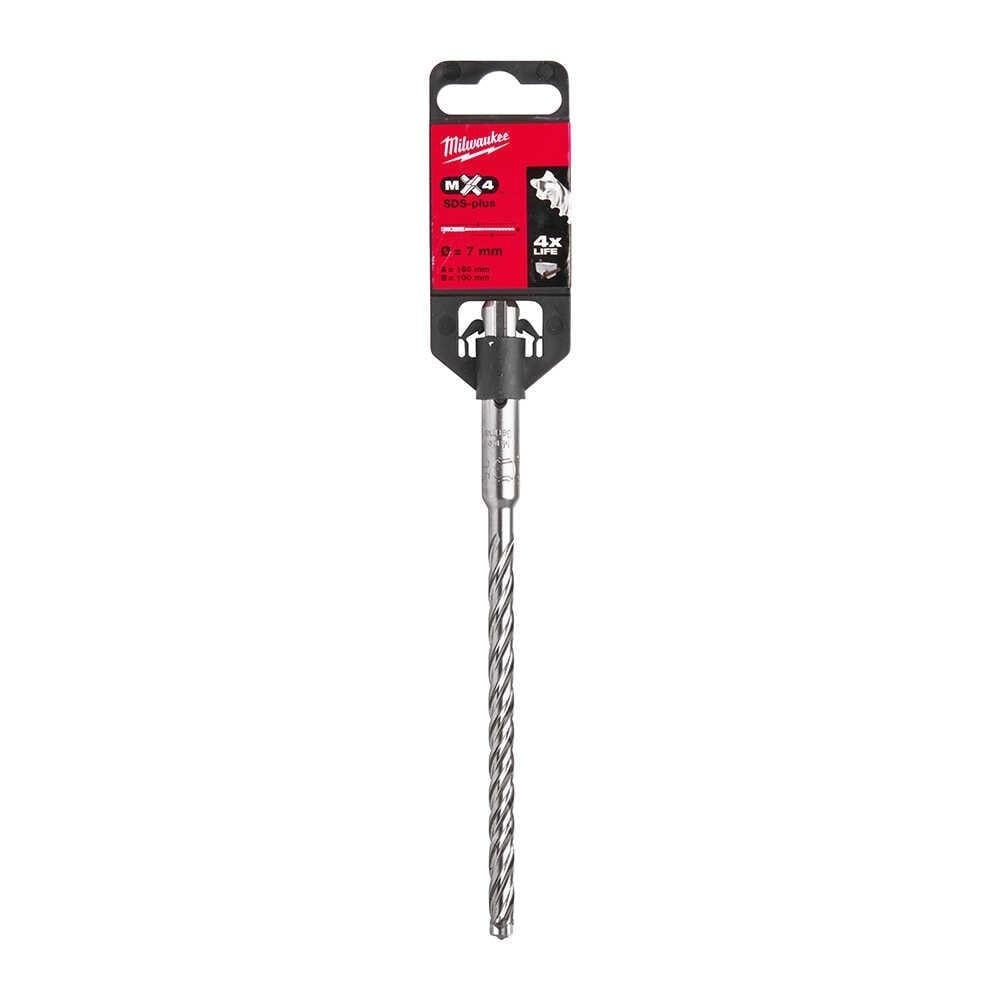 MILWAUKEE SDS-PLUS MX4 Elmaslı Matkap Ucu 7 x 165 mm