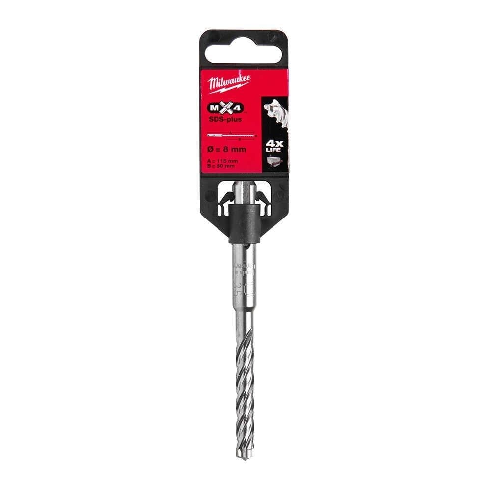 MILWAUKEE SDS-PLUS MX4 Elmaslı Matkap Ucu 8 x 115 mm