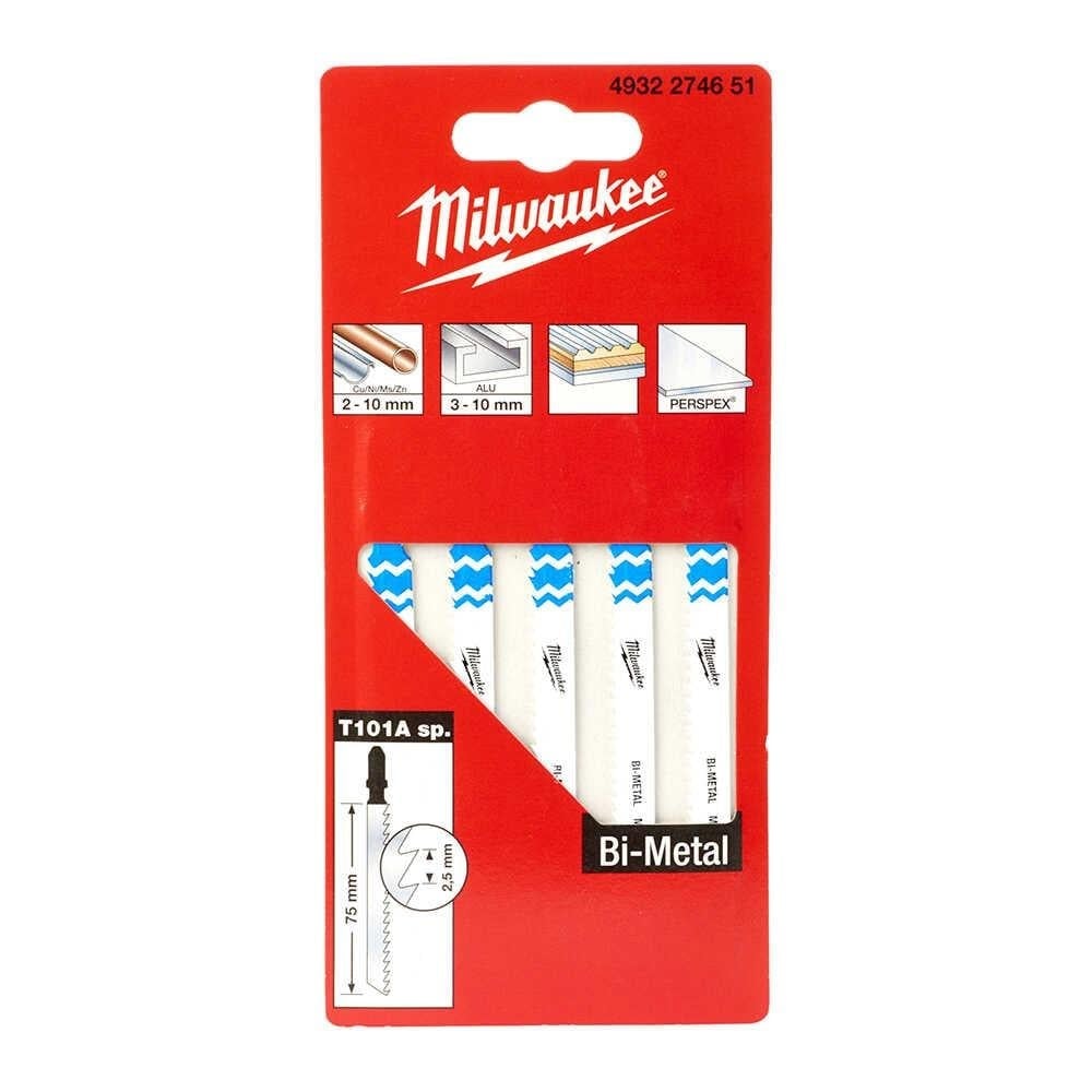 MILWAUKEE T101ASP Dekupaj Bıçağı Bi-Metal 75 mm 5 Adet