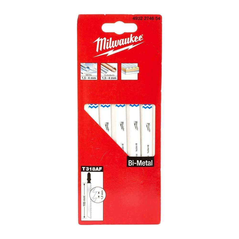 MILWAUKEE T318AF Dekupaj Bıçağı Bi-Metal 105 mm 5 Adet
