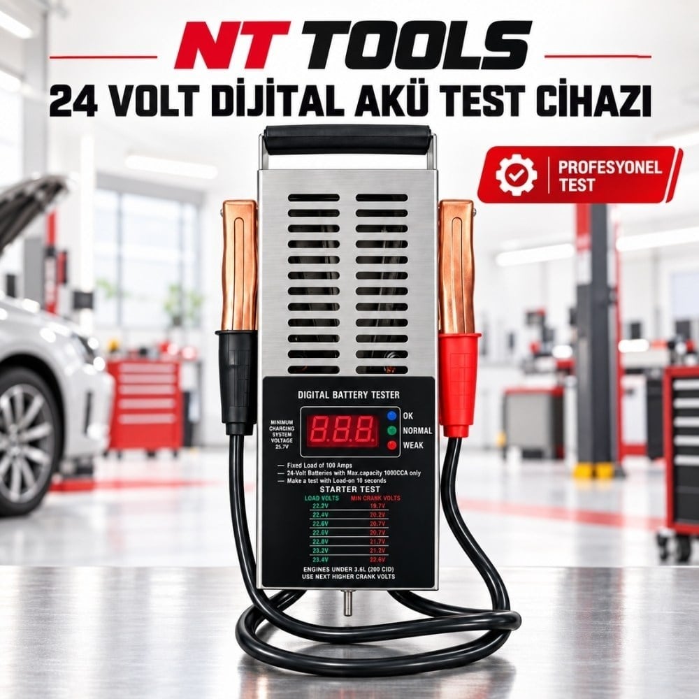 NT TOOLS 24 Volt Dijital Akü Test Cihazı