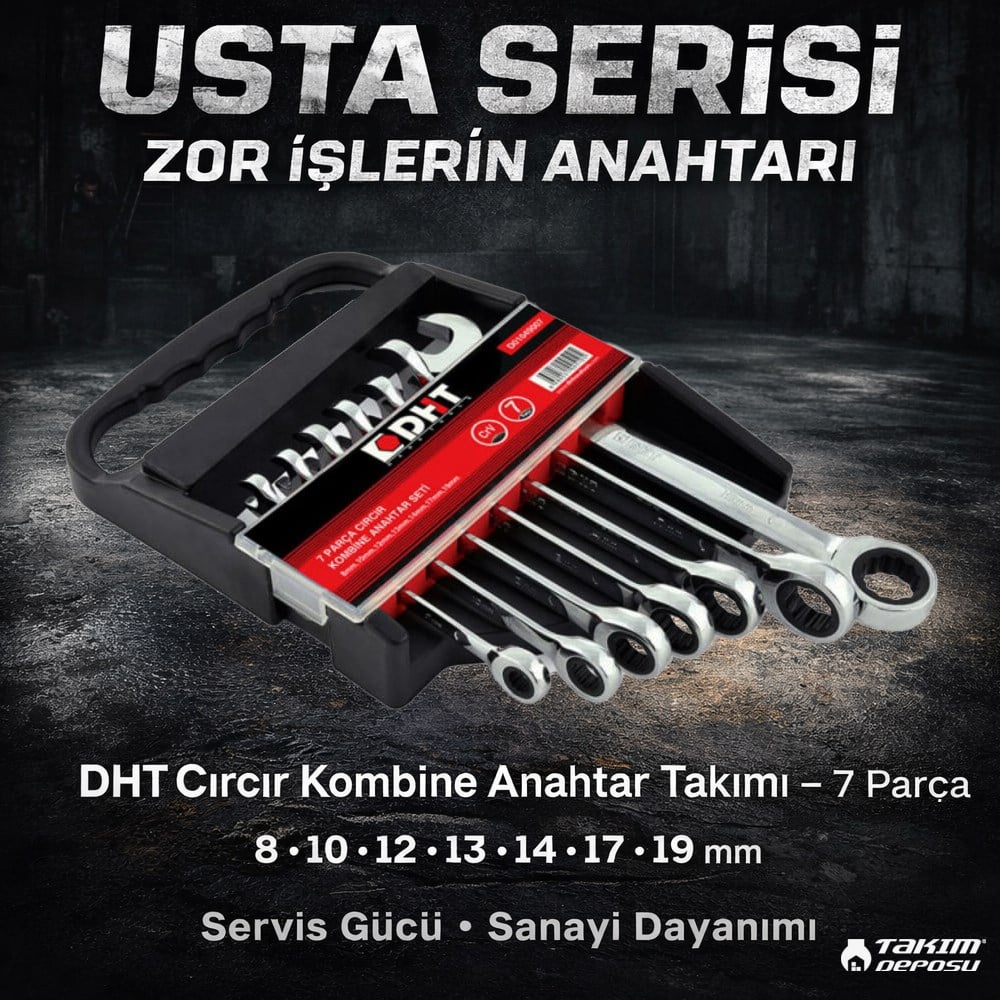PRODHT D01049007 Cırcır Kombine Anahtar Takımı 7 Parça