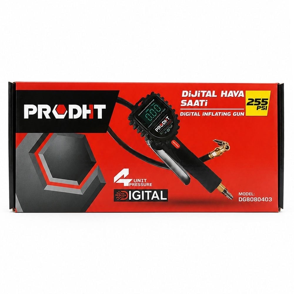 RICO D08080403 Dijital Hava Saatli Lastik Şişirme Tabancası Pro 0-255 Psı