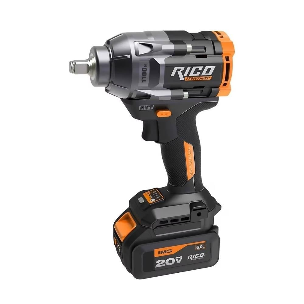 RICO 028-RE0008 1/2 Akülü Darbeli Somun Sıkma ve Sökme Makinesi Kömürsüz 1100Nm 20V 6 Ah