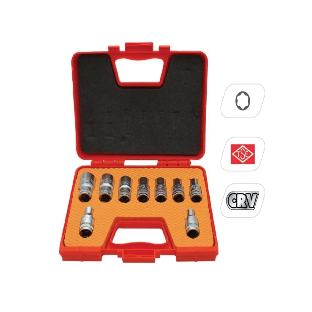 RICO 007-RC9010 1/2 İç Torx E Lokma Takımı 9 Parça