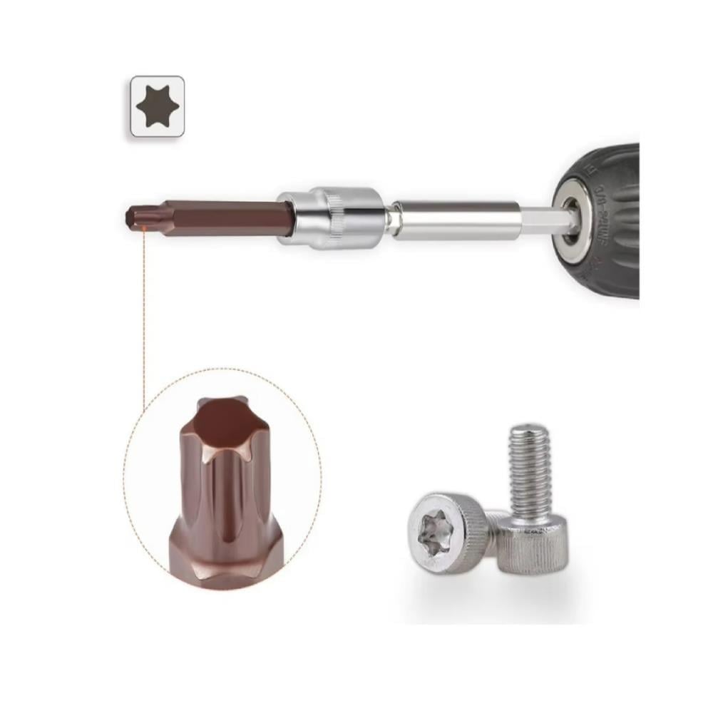 RICO 005-KK1164 T55 Torx Bits Uç Mıknatıslı Kırmızı 75 x 10 mm