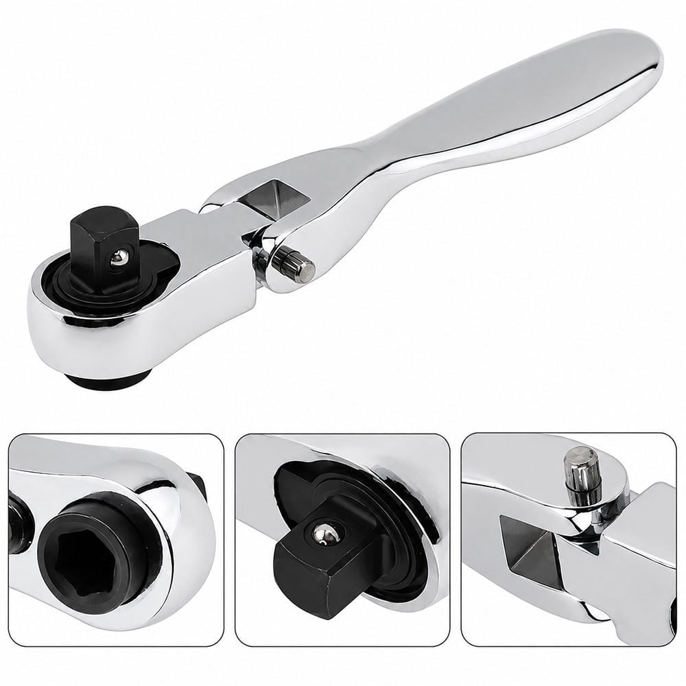 RICO 007-RC2009 1/4 Mafsallı Lokma Cırcır Kolu 72 Diş Mini 2 in 1