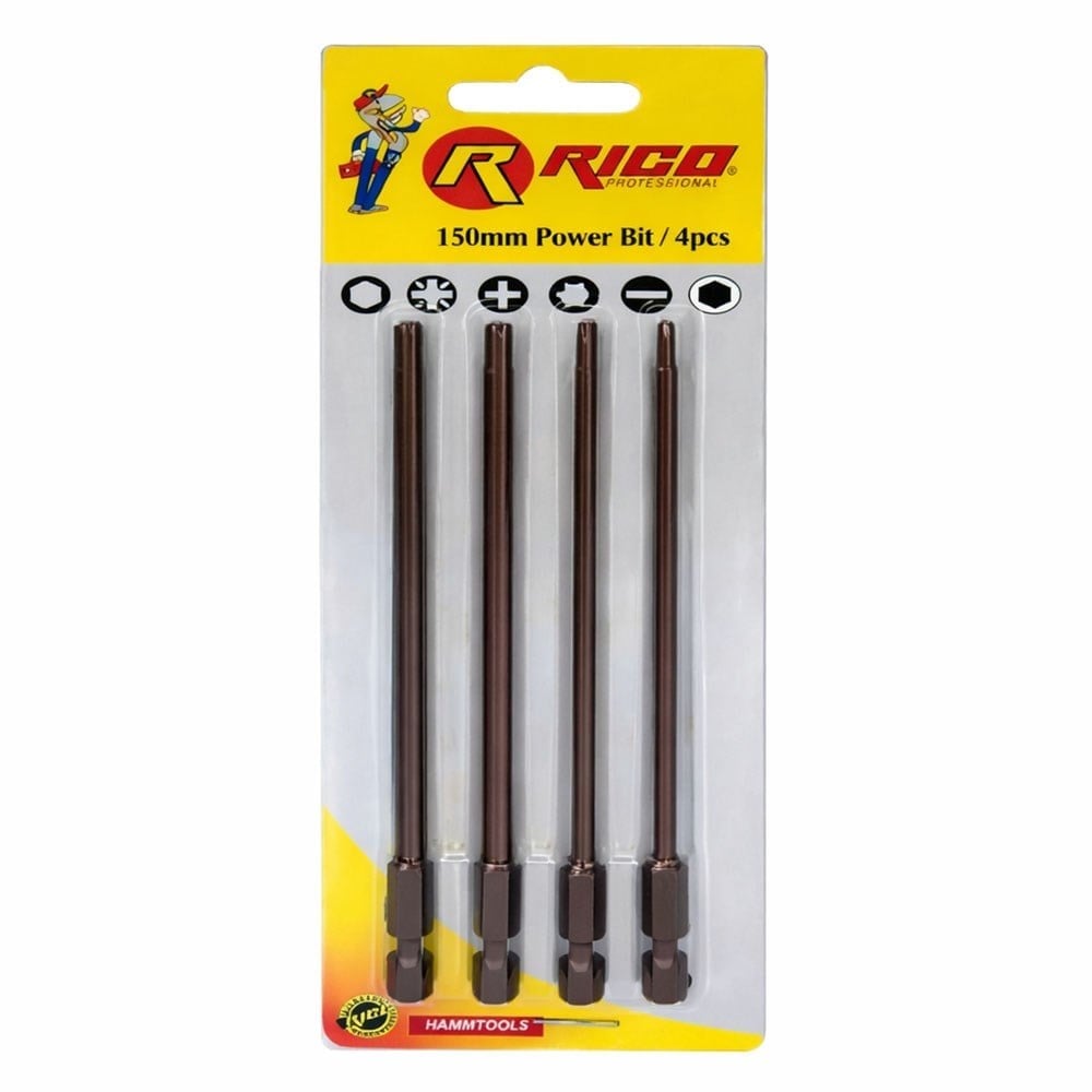 RICO Vidalama Torx Bits Uç Seti 150 Mm 4 Parça